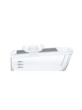 KELOMAT | Râpe universelle avec 4 inserts Transparent Blanc / Acier inoxydable | 